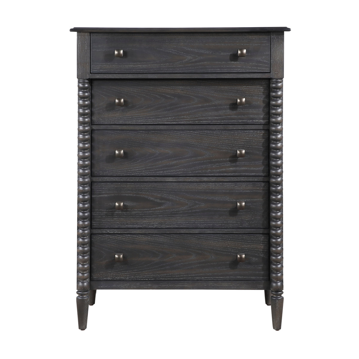 Modern European furniture - Elegant Espresso Five-Drawer Traditional Storage Chest - www.oroa.com