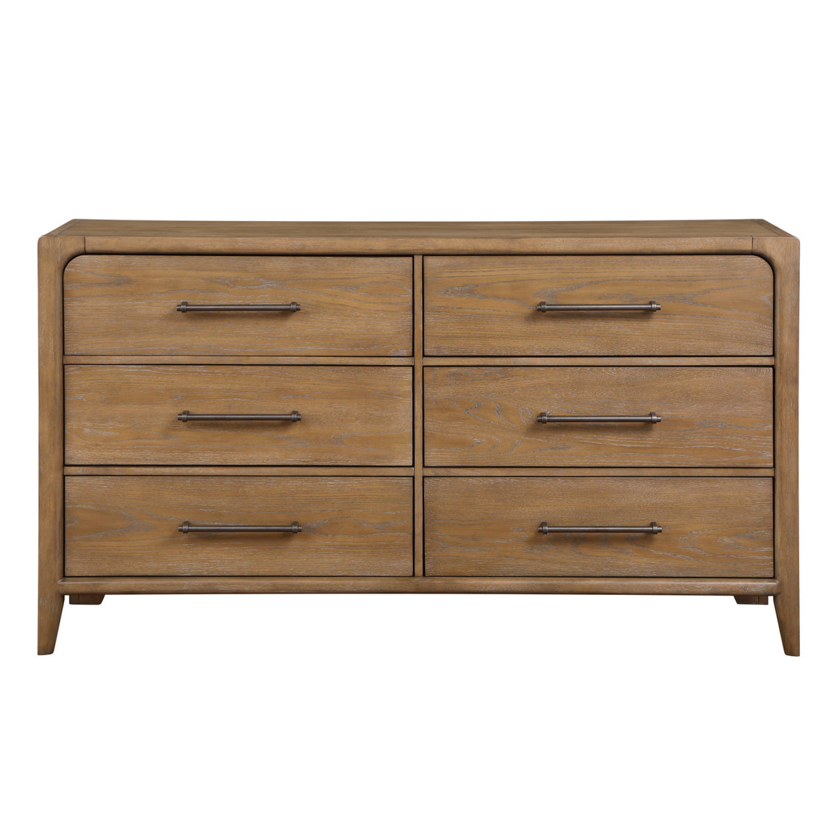 Modern Brown Dresser of 6 Drawers | OROA
