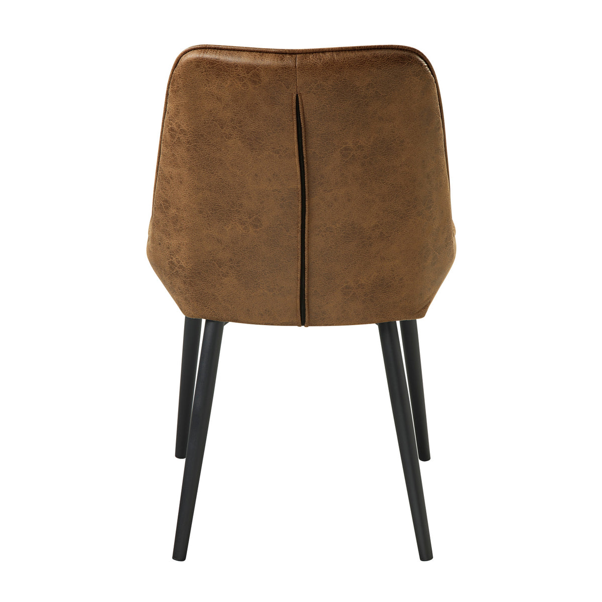 Modern European furniture - Modern Brown Leather Dining Chair (2) - www.oroa.com