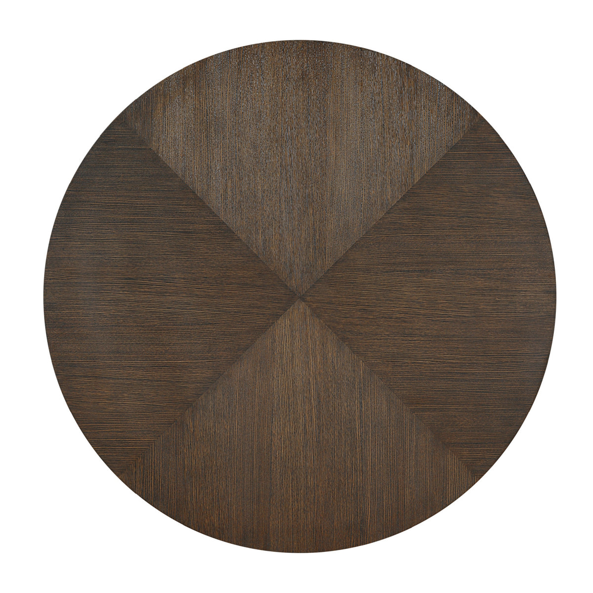 Modern Round Brown Wooden Dining Table | OROA