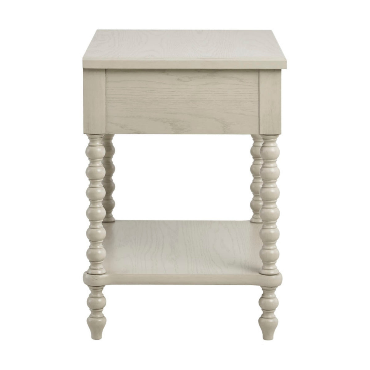 Modern European furniture - Antique Cream Solid Wood Nightstand - www.oroa.com