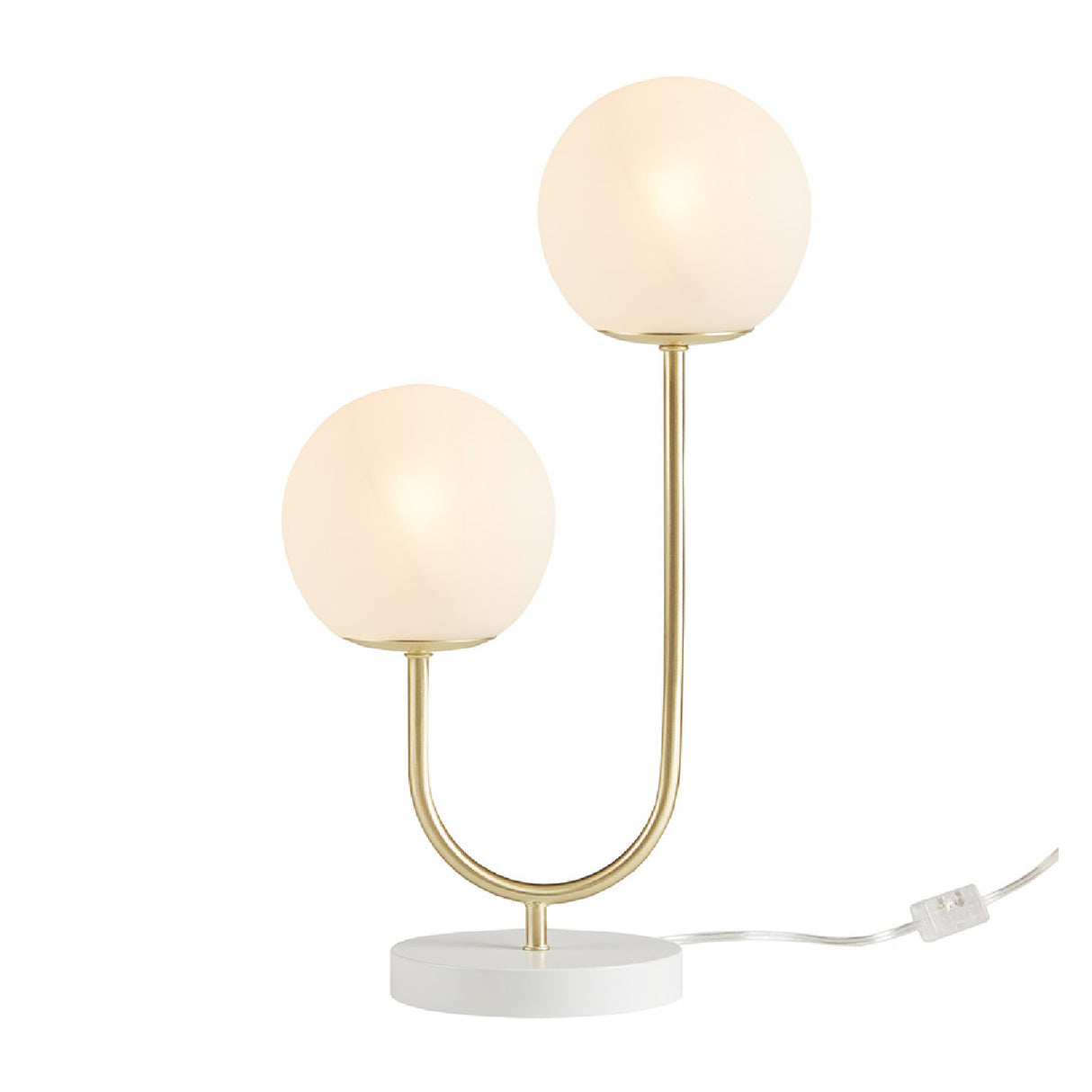 2-Light Globe Metal Table Lamp | OROA