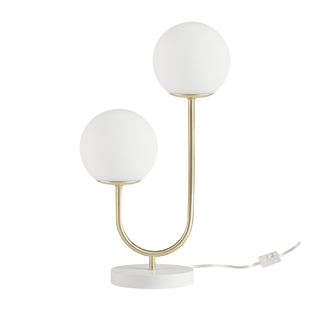 2-Light Globe Metal Table Lamp | OROA