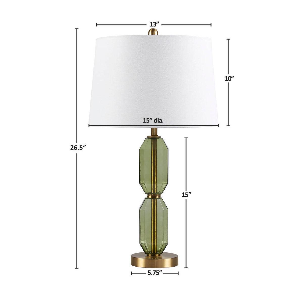 Modern European furniture - Green Glass Table Lamp Green - www.oroa.com
