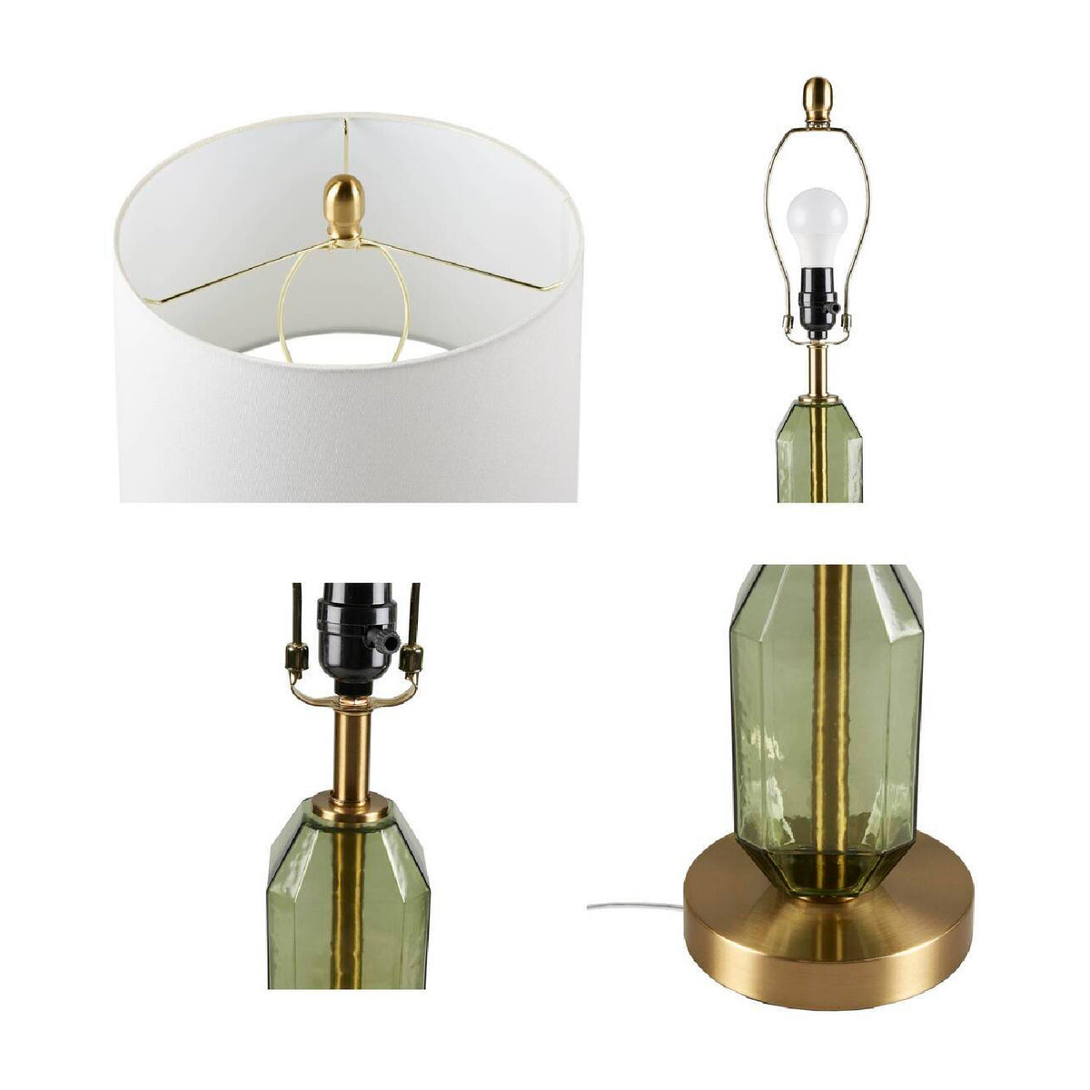 Modern European furniture - Green Glass Table Lamp Green - www.oroa.com