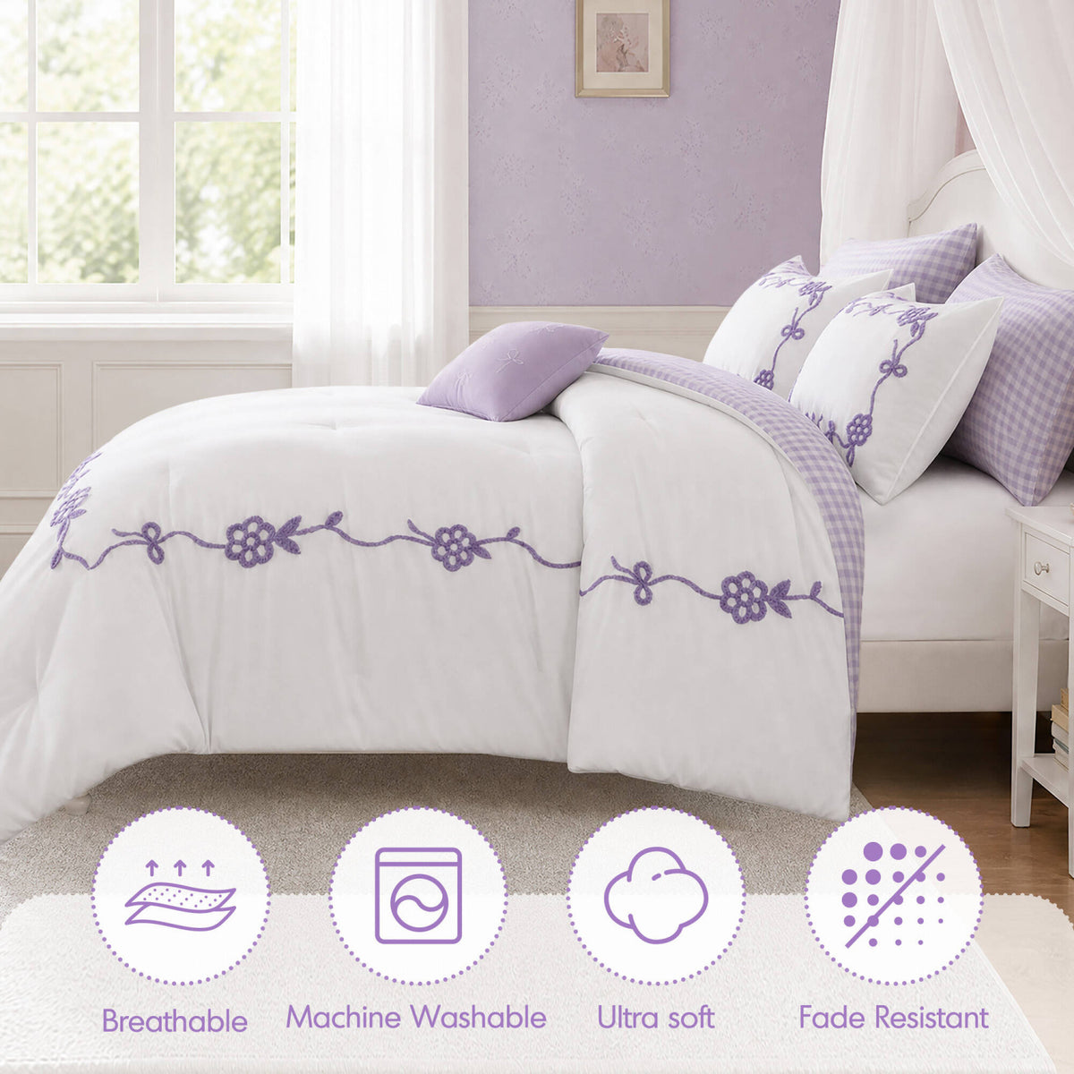 Soft Microfiber Queen Comforter Set | OROA Kids