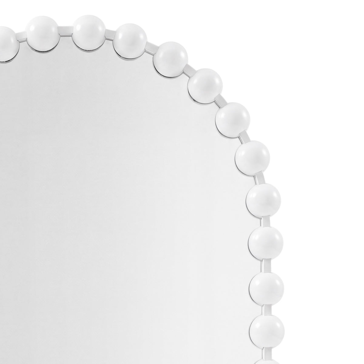 Modern European furniture - White Arch Beaded Wall Mirror - www.oroa.com