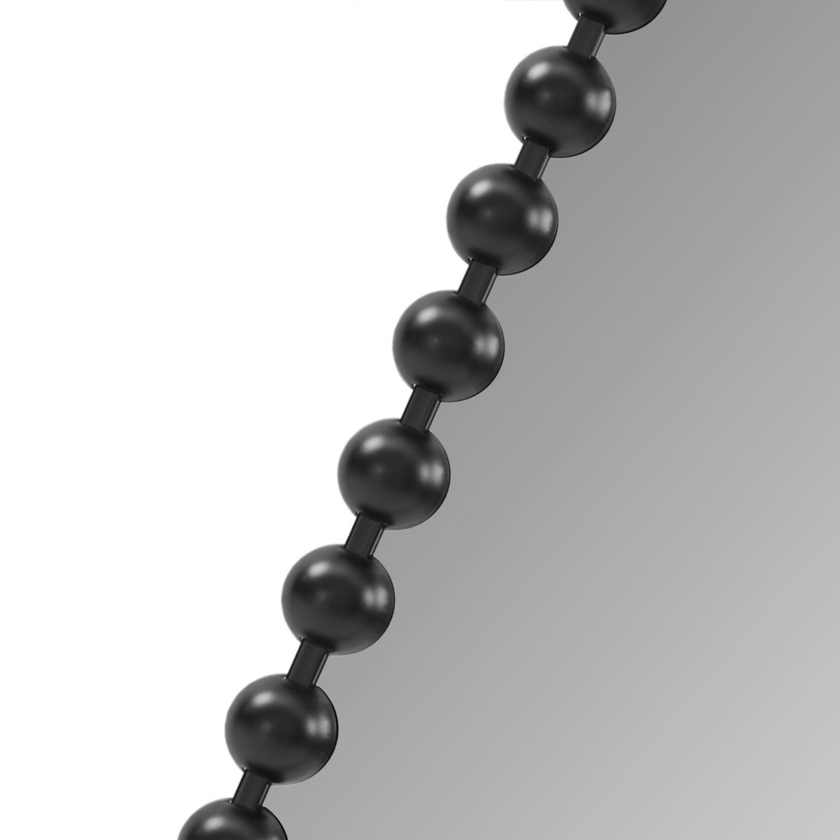Black Rounded Rectangle Beaded Wall Mirror by OROA
