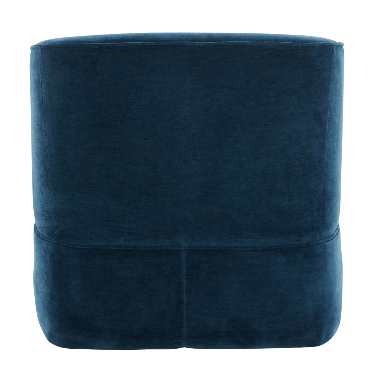 Blue Polyester Skirted Swivel Accent Chair | OROA