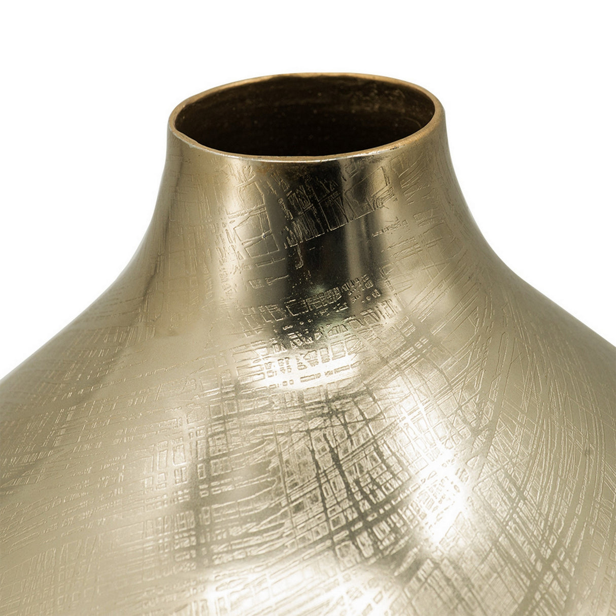 Gold Metal Modern Vase | OROA