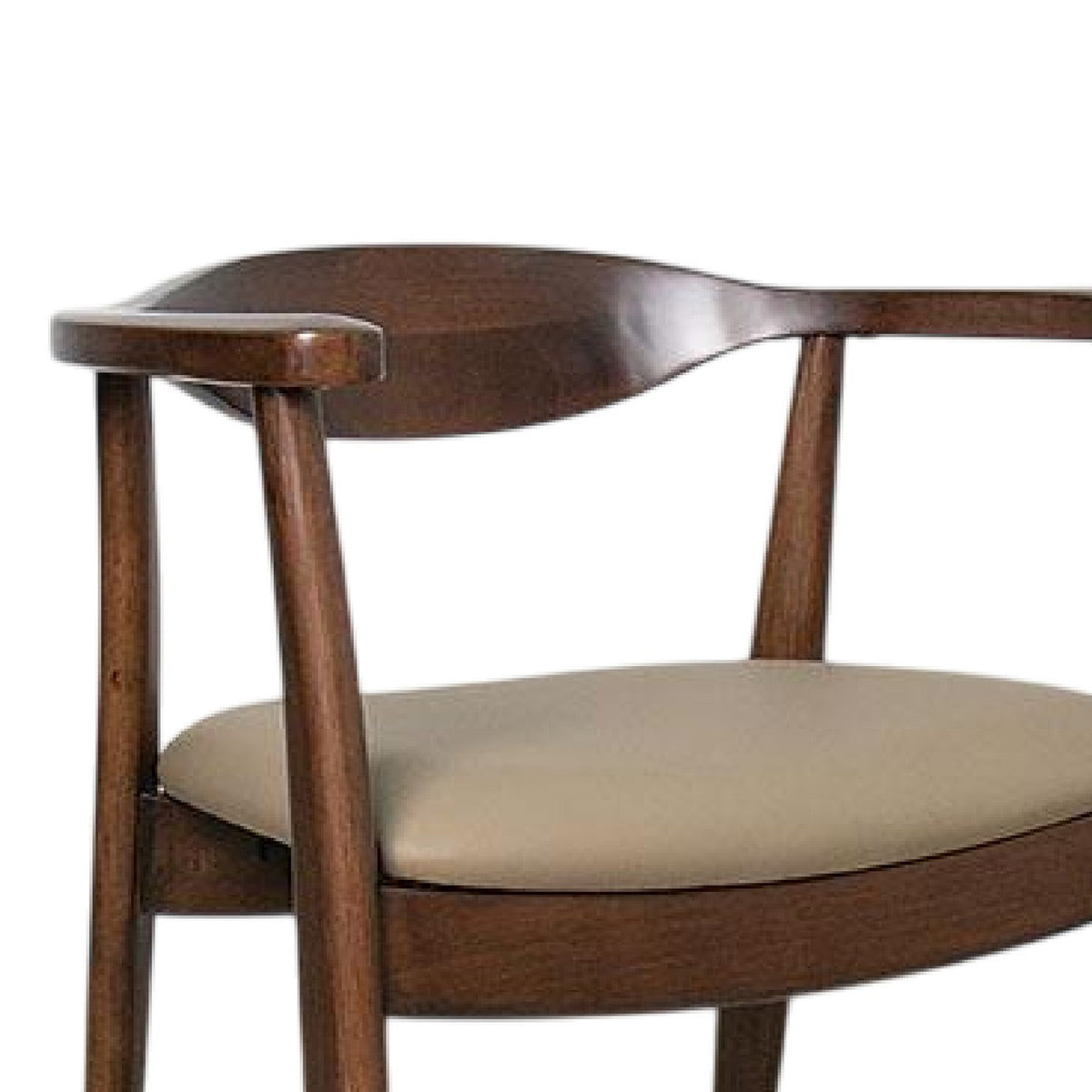Modern Brown Rubberwood Dining Chairs (2) | OROA