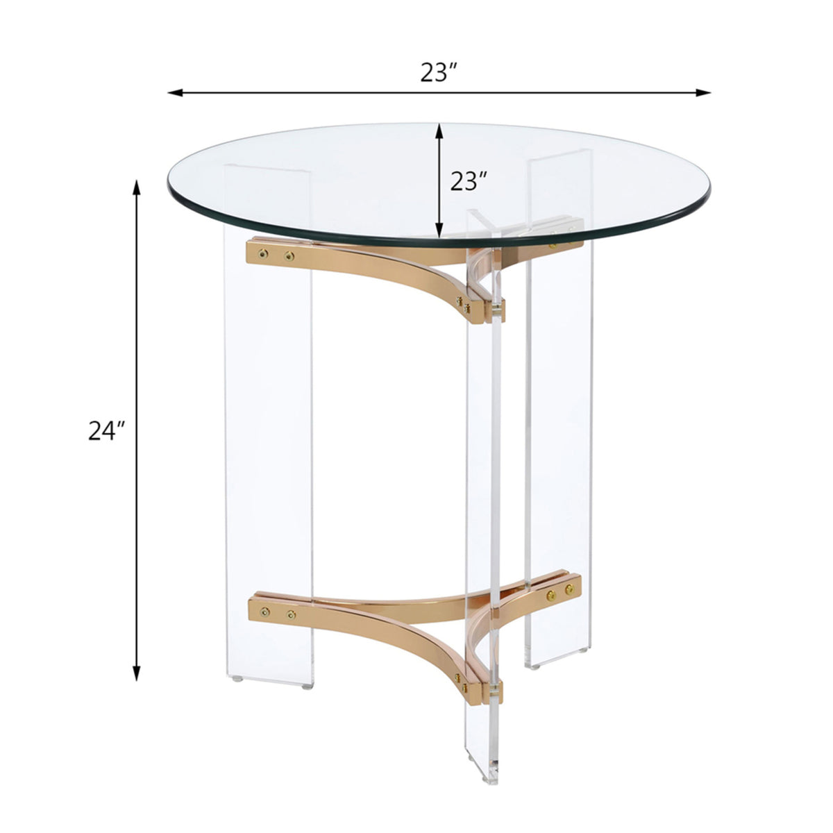 Aurora Gold Round End Table - Catchy - view 4