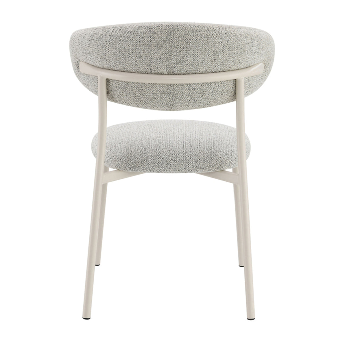 Elysia Light Gray Side Chairs with Curved Back Set (2) | OROA