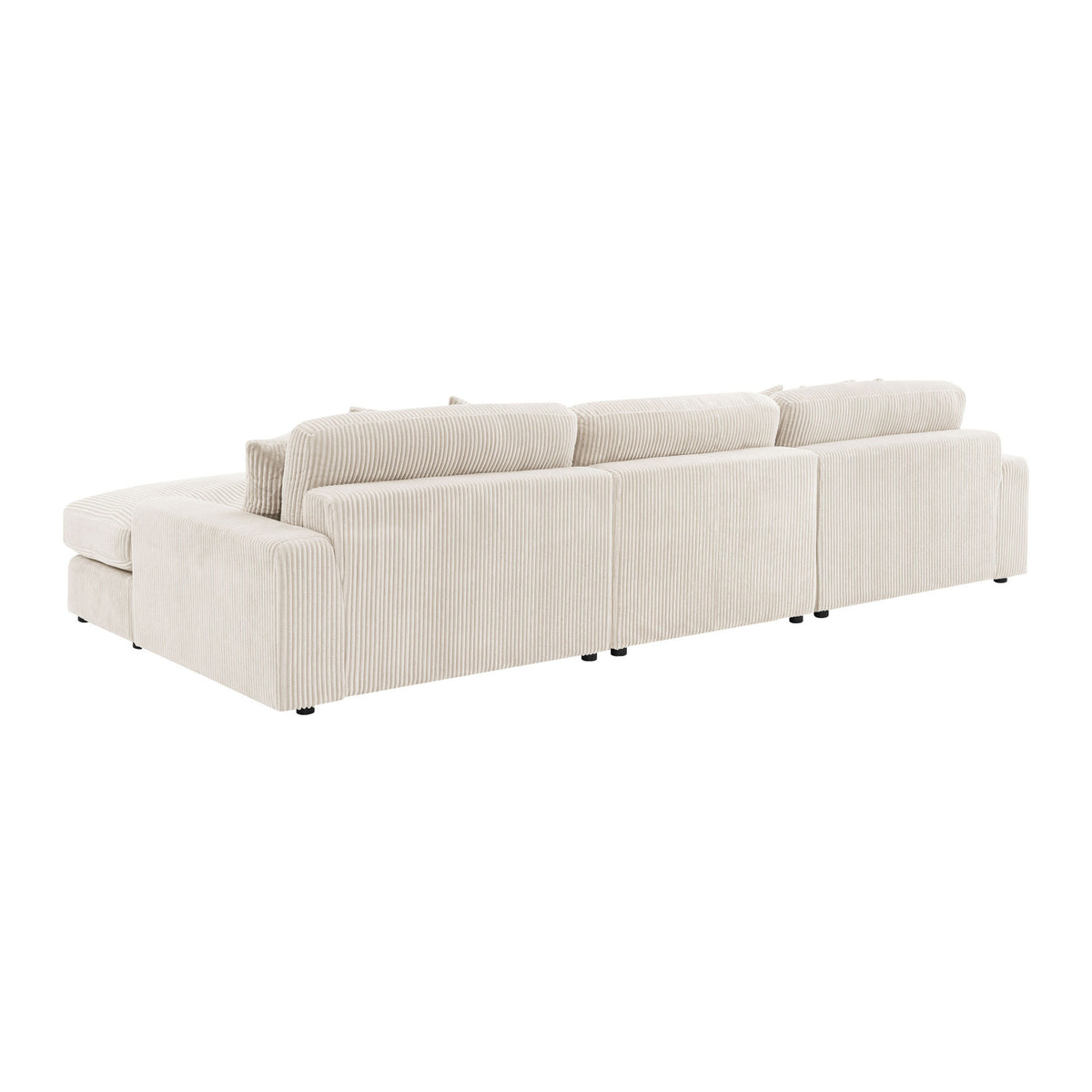 Cassidy Sand Upholstered Sectional Sofa | OROA