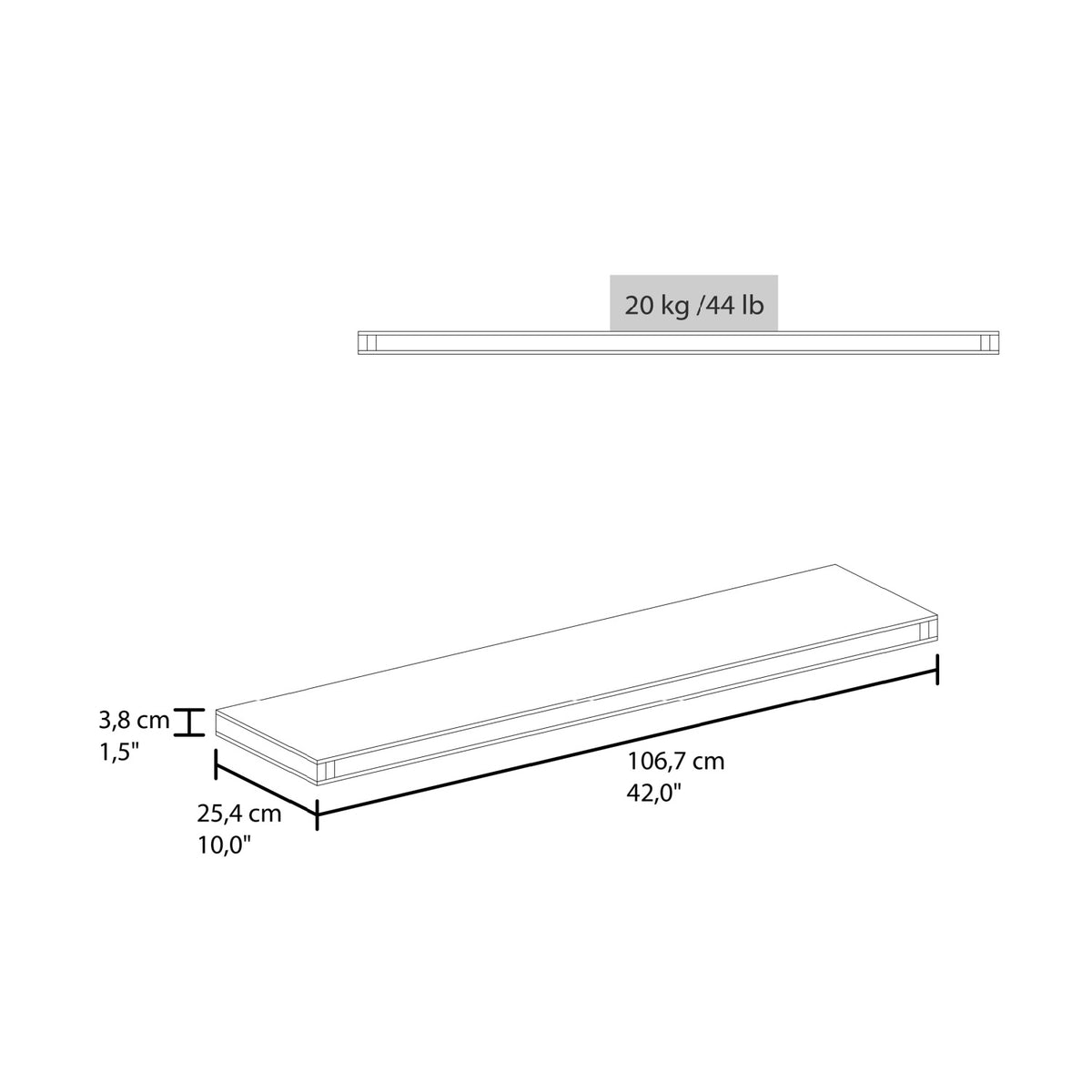 Modern European furniture - Madison Wenge Floating Wall Shelf Set (6) - www.oroa.com