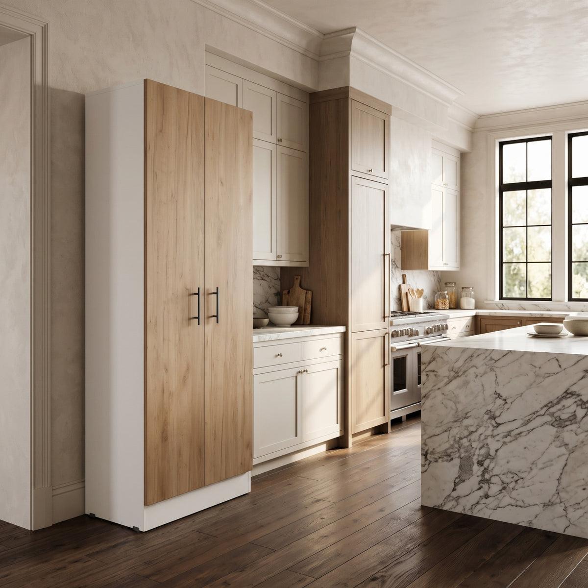 Modern European furniture - Tall Kitchen Storage Cabinet - www.oroa.com