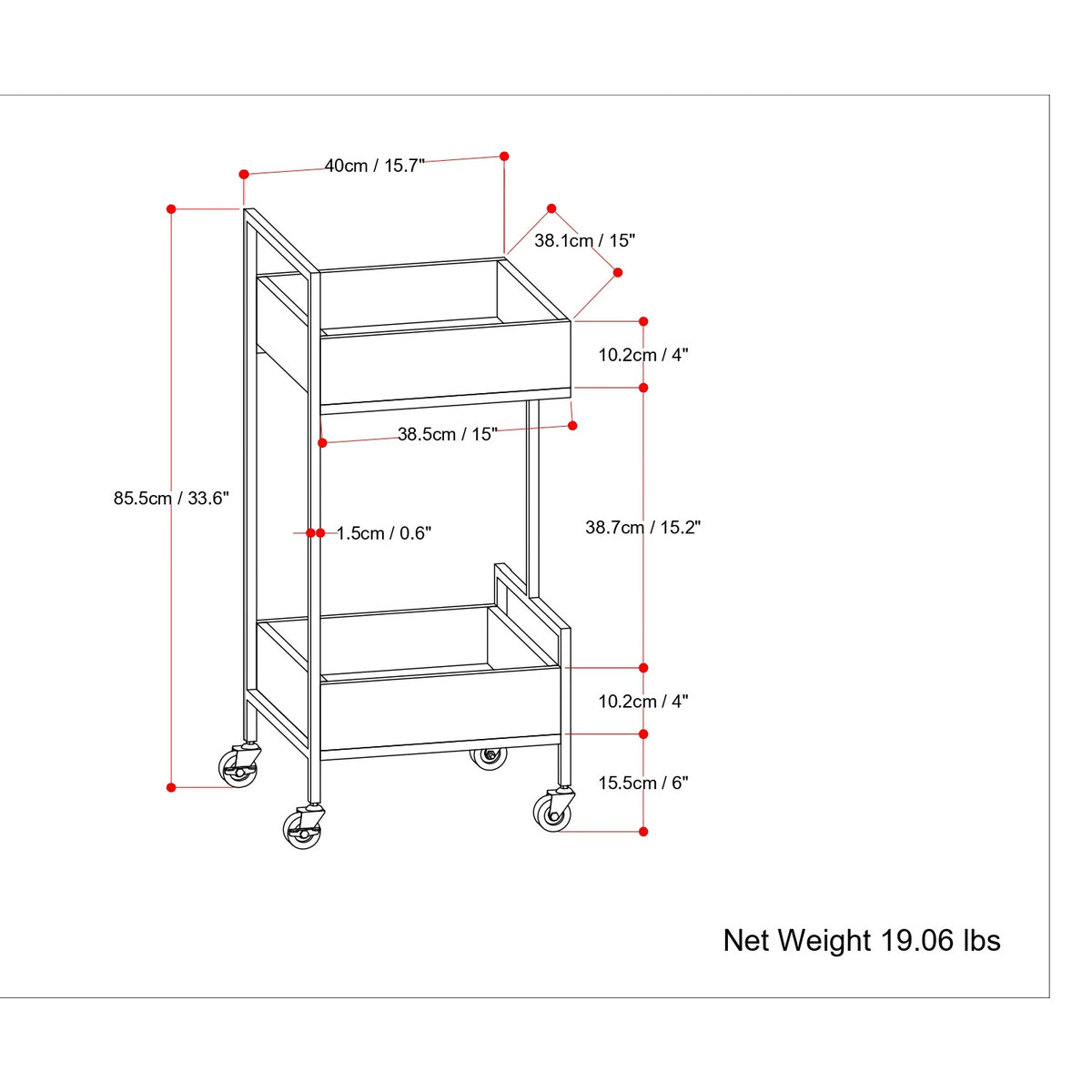 Natural Bar Cart by OROA