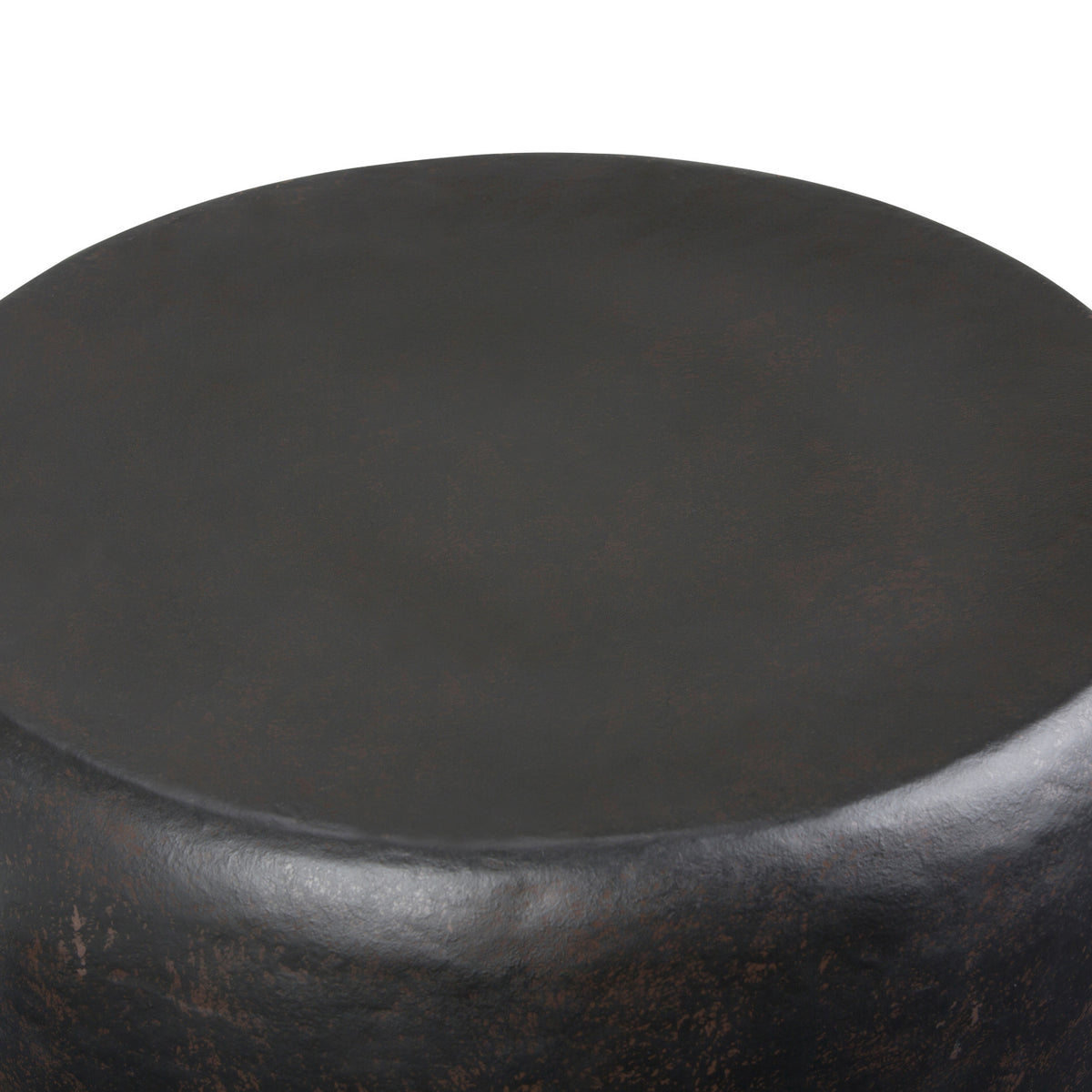 Round Black Metal Side Table | OROA