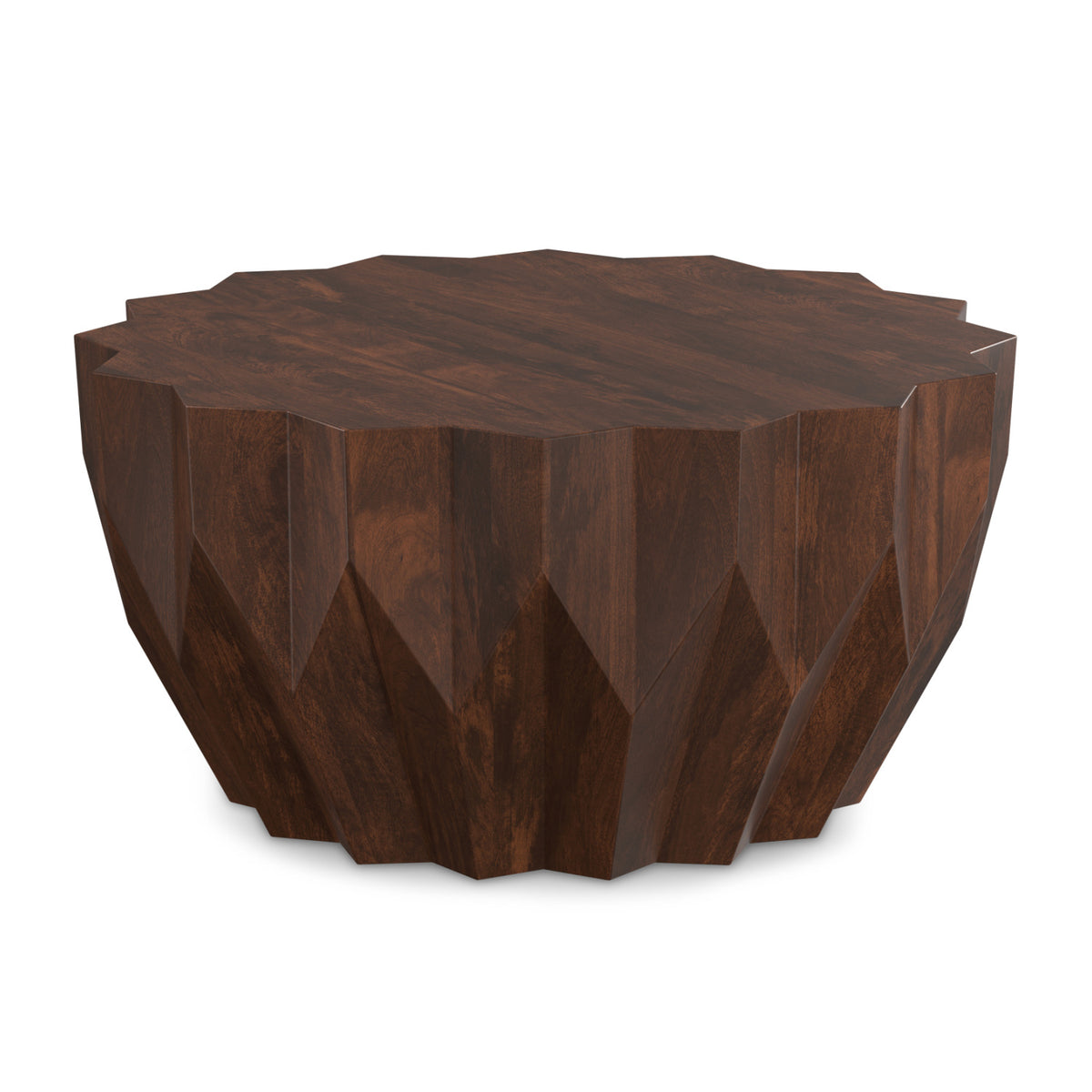 Modern European furniture - Wide Solid Mango Wood Coffee Table - www.oroa.com