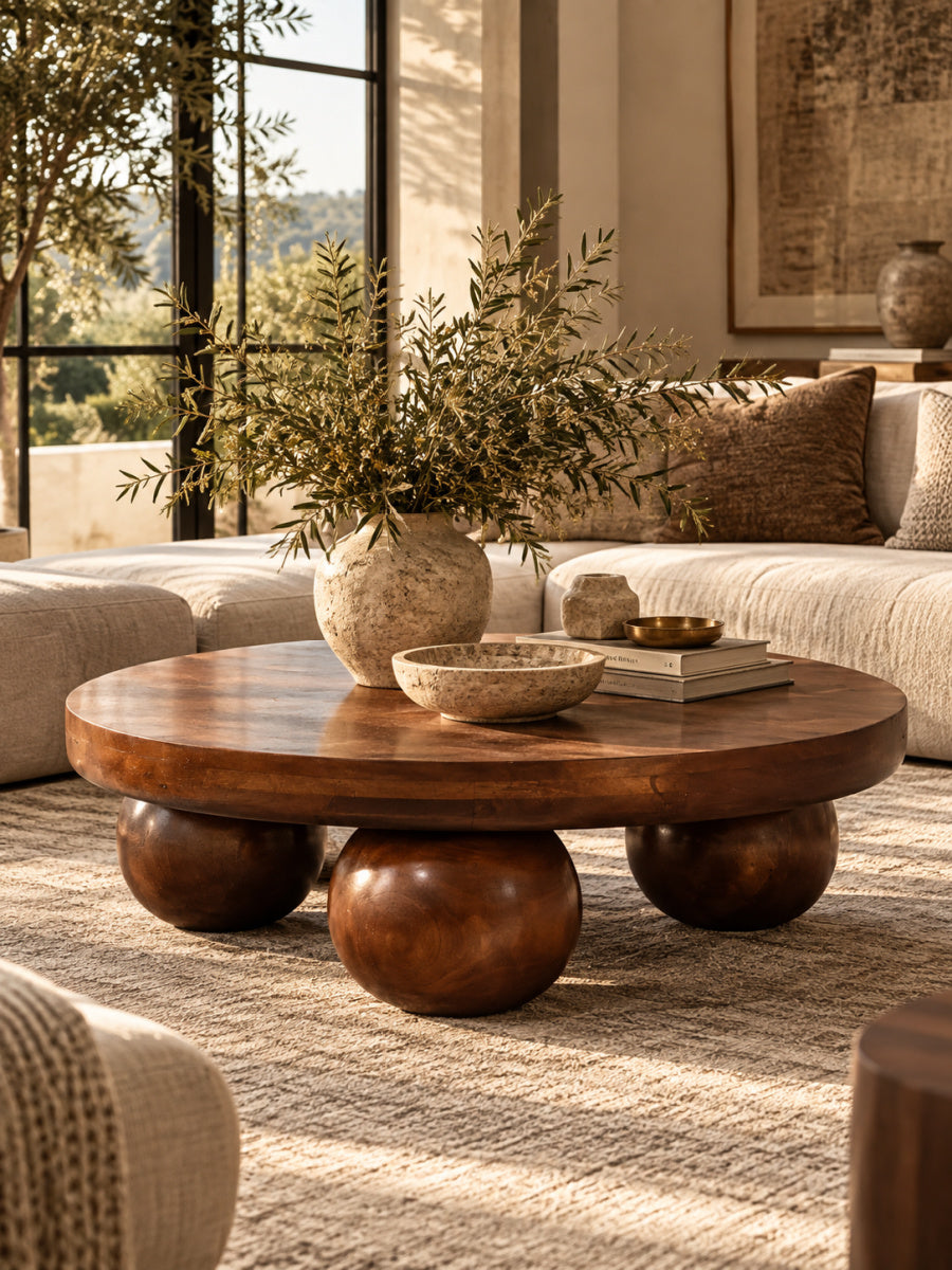 Modern European furniture - Solid Wood Central Coffee Table - www.oroa.com