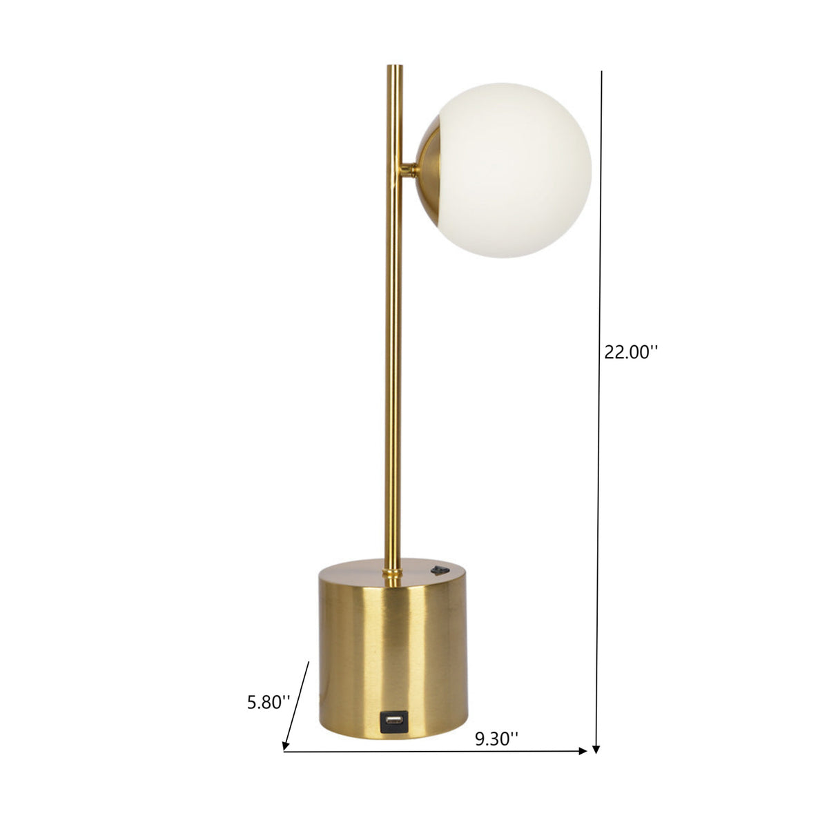 Ethereal Brass Metal Table Lamp | OROA