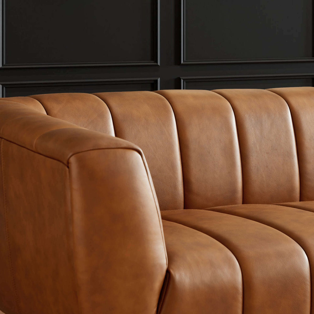Channel Tufted Upholstered Sofa | OROA