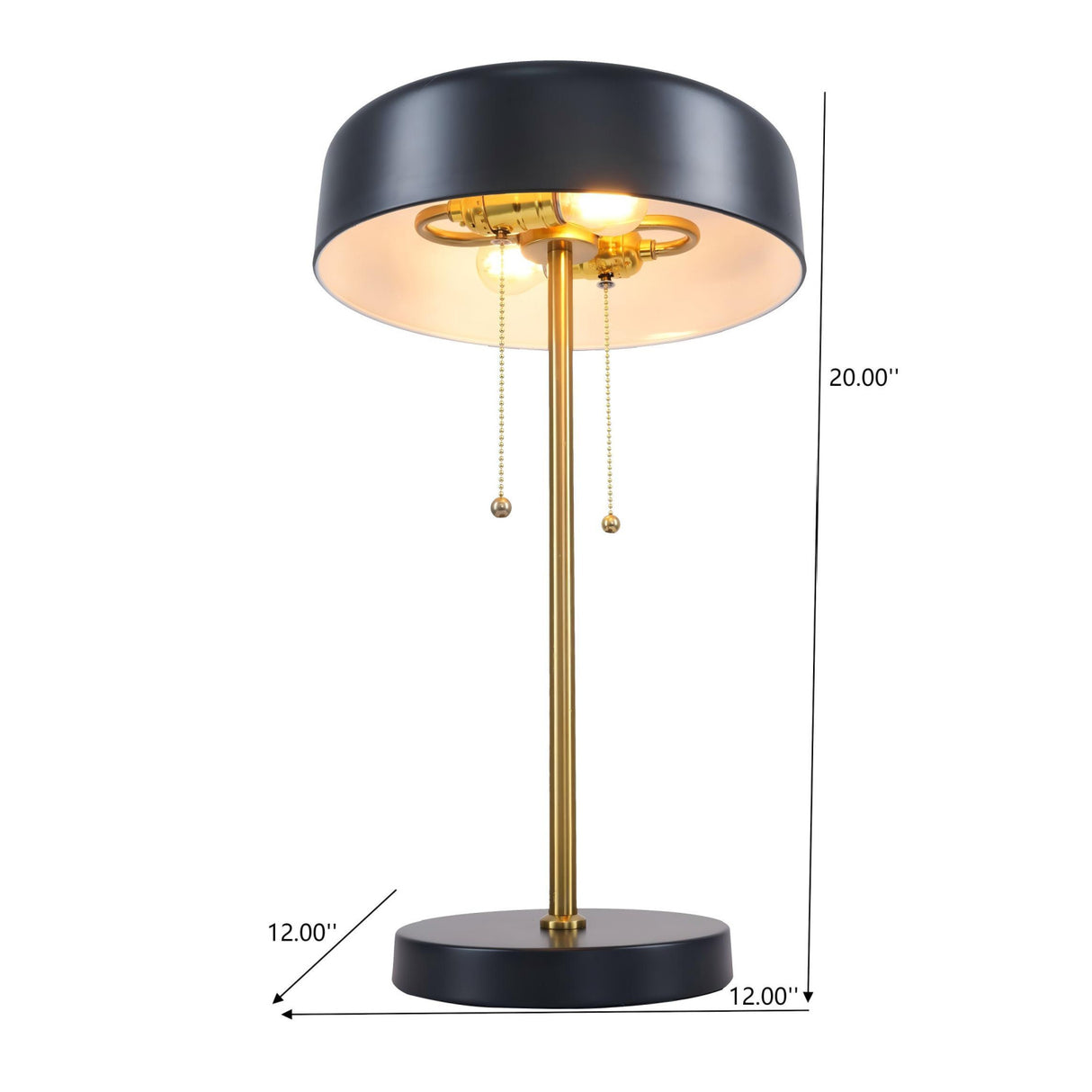 Modern European furniture - Black Drum Shade Table Lamp - www.oroa.com