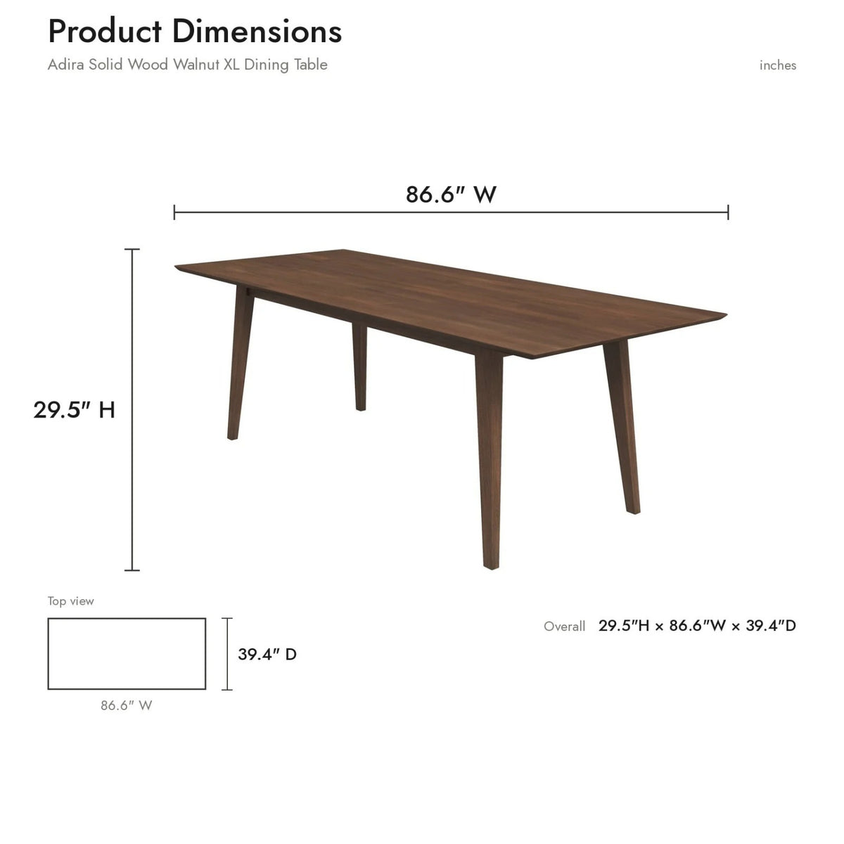 Modern European furniture - Solid Wood Rectangular Dining Table and Dining Chairs (4) - www.oroa.com