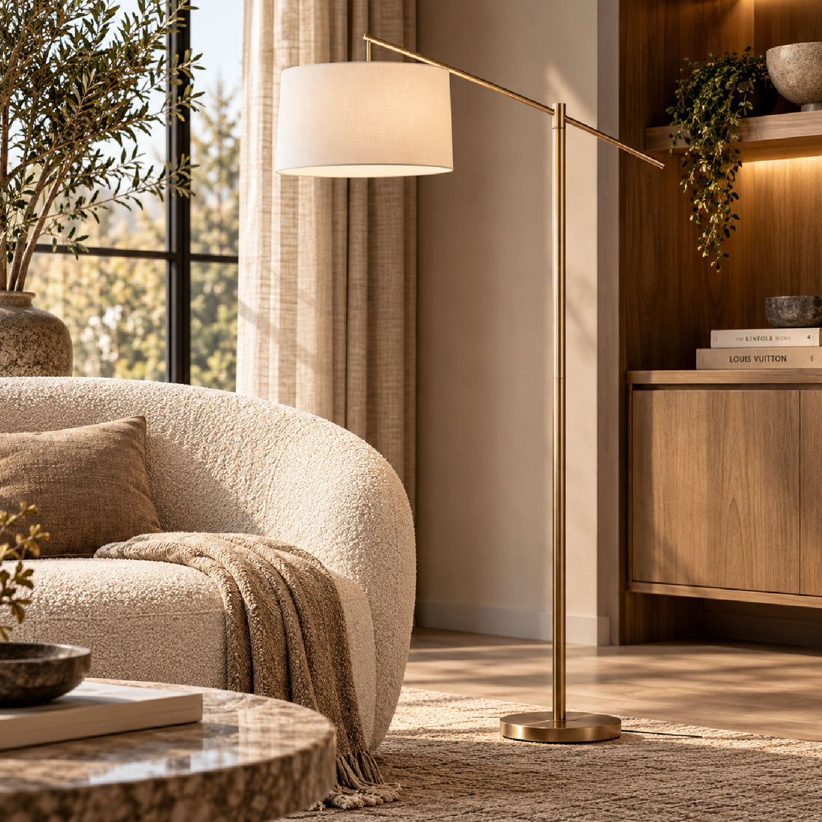 Gold Metal Floor Lamp | OROA