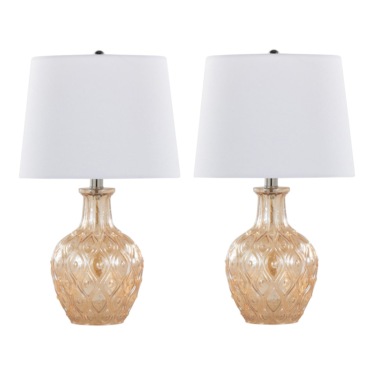 Modern European furniture - Gloria Round Glass Table Lamps (2) - www.oroa.com