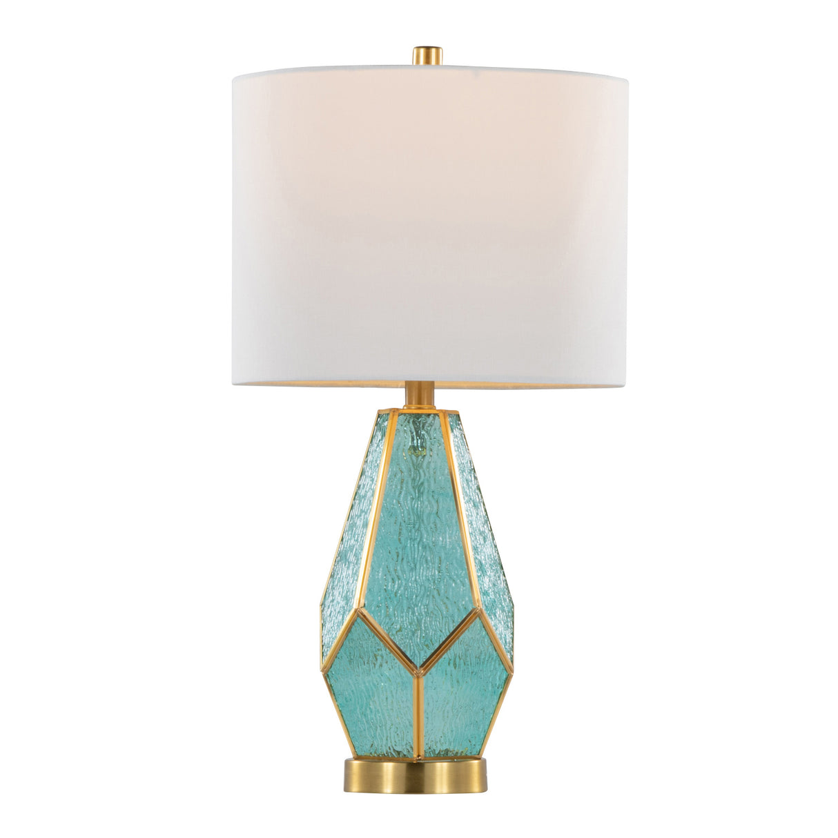 Gold Turquoise Table Lamp Set (2) | OROA