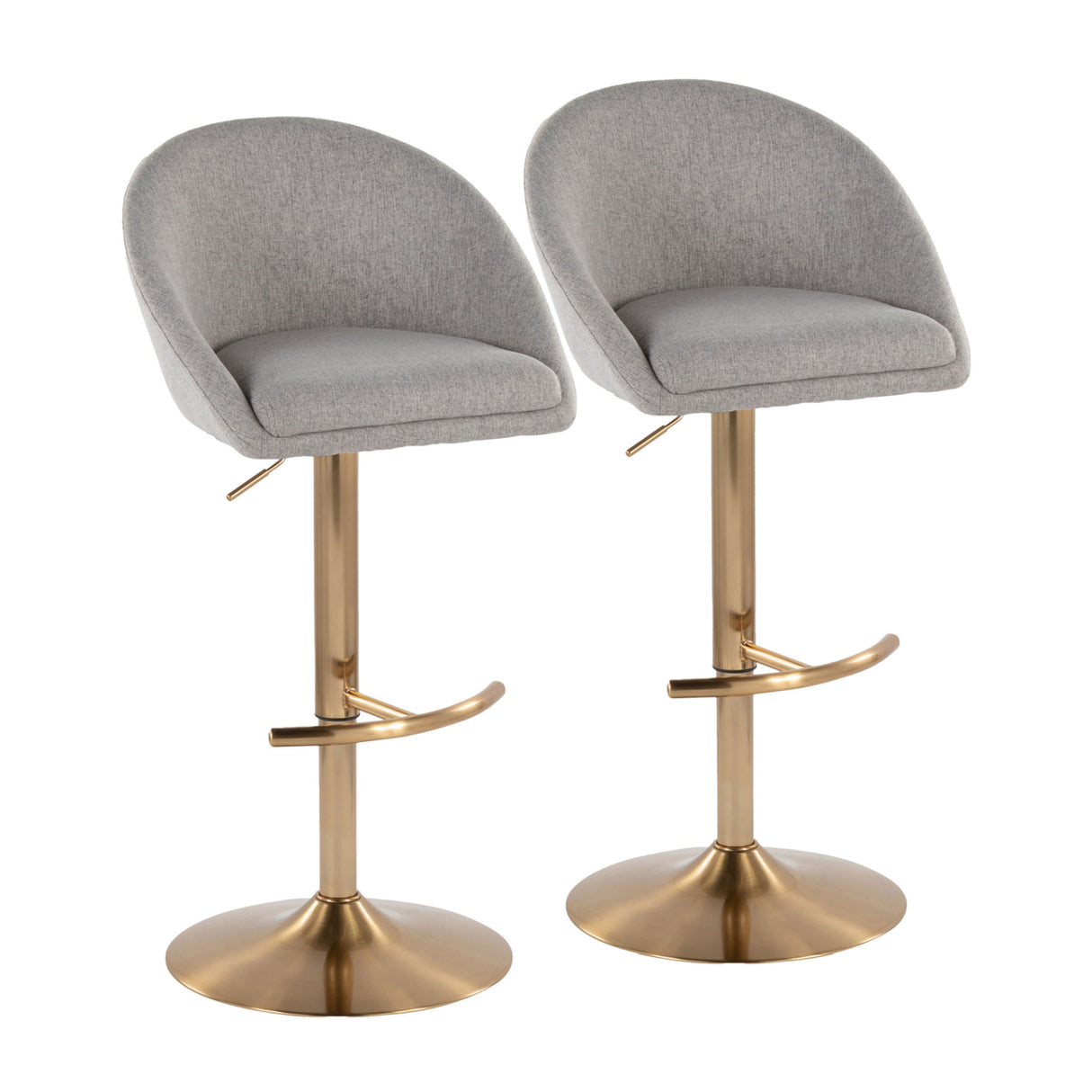Contemporary Upholstered Adjustable Barstools (2) | OROA