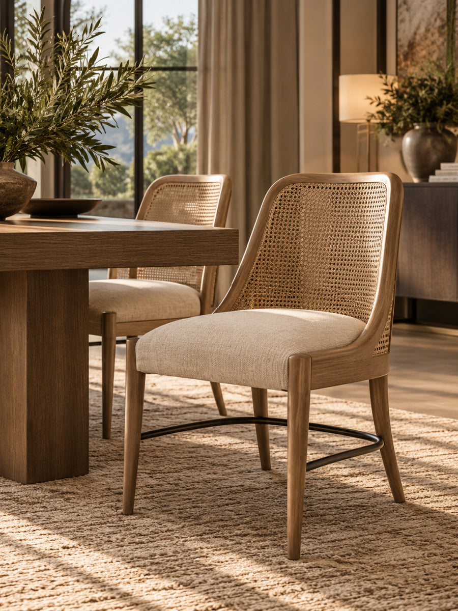 Elegant Cane Backed Host Chairs (2) | OROA