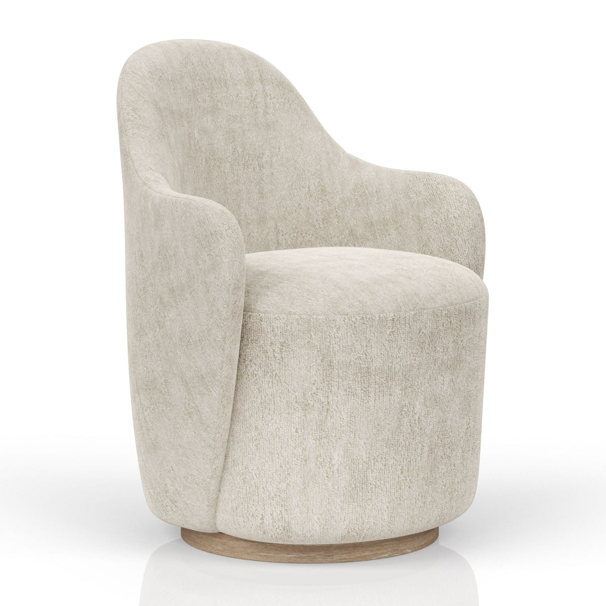Ivory Swivel Barrel Accent Chair | OROA