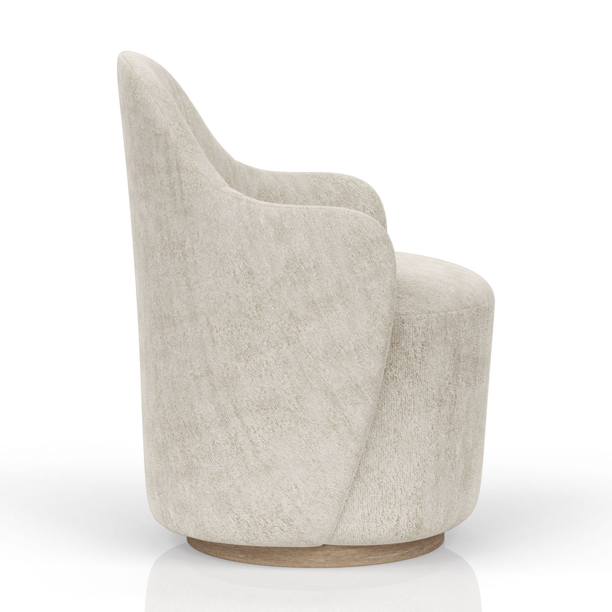 Ivory Swivel Barrel Accent Chair | OROA