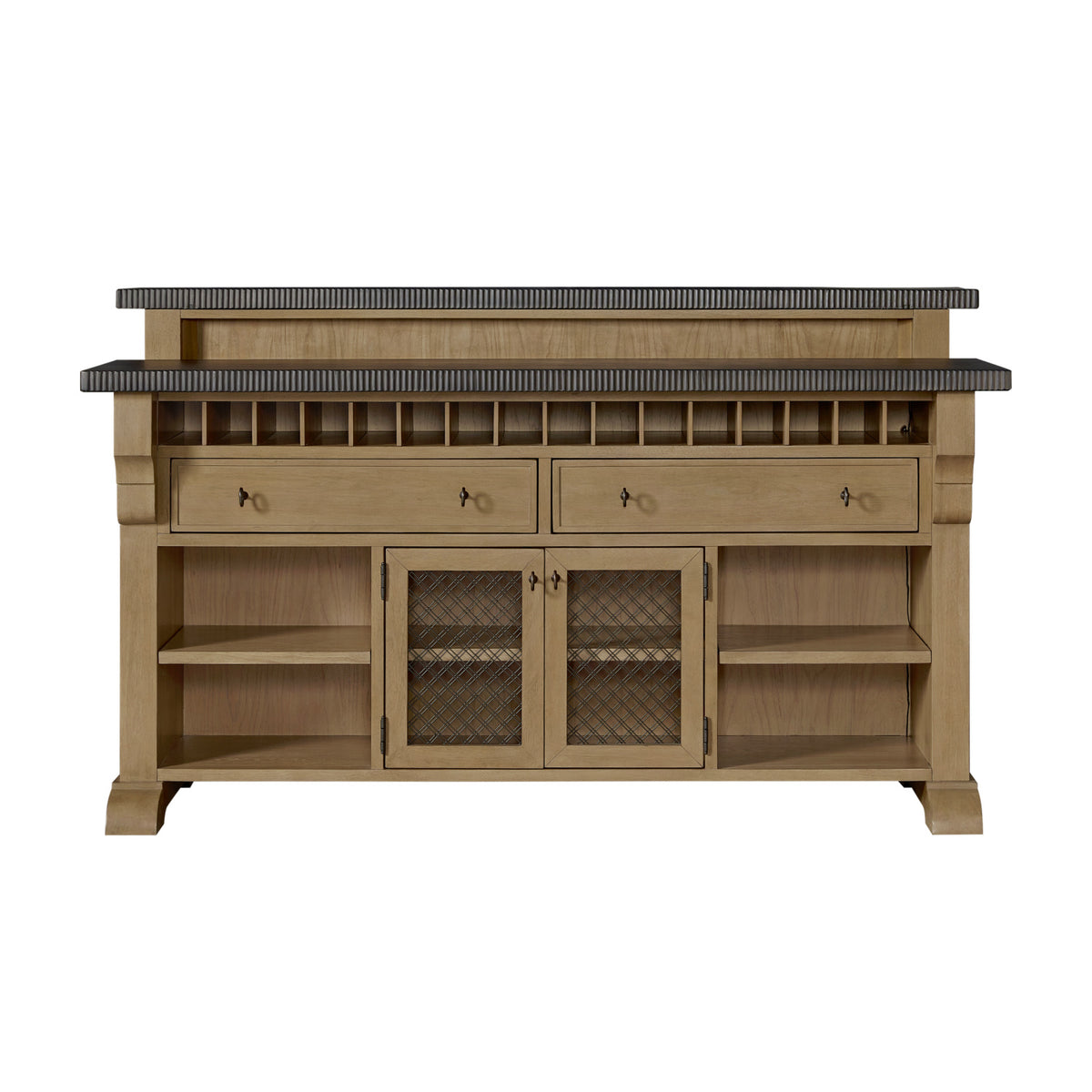 Cashew Hickory Finish Bar Cabinet | OROA