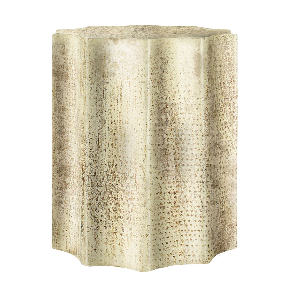 Gold Metal Drum Side Table | OROA