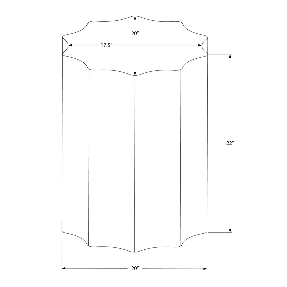 Gold Metal Drum Side Table | OROA