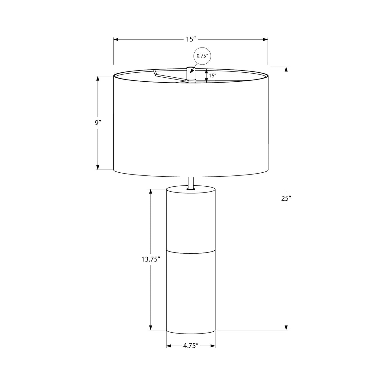 Black Fabric Table Lamp | OROA