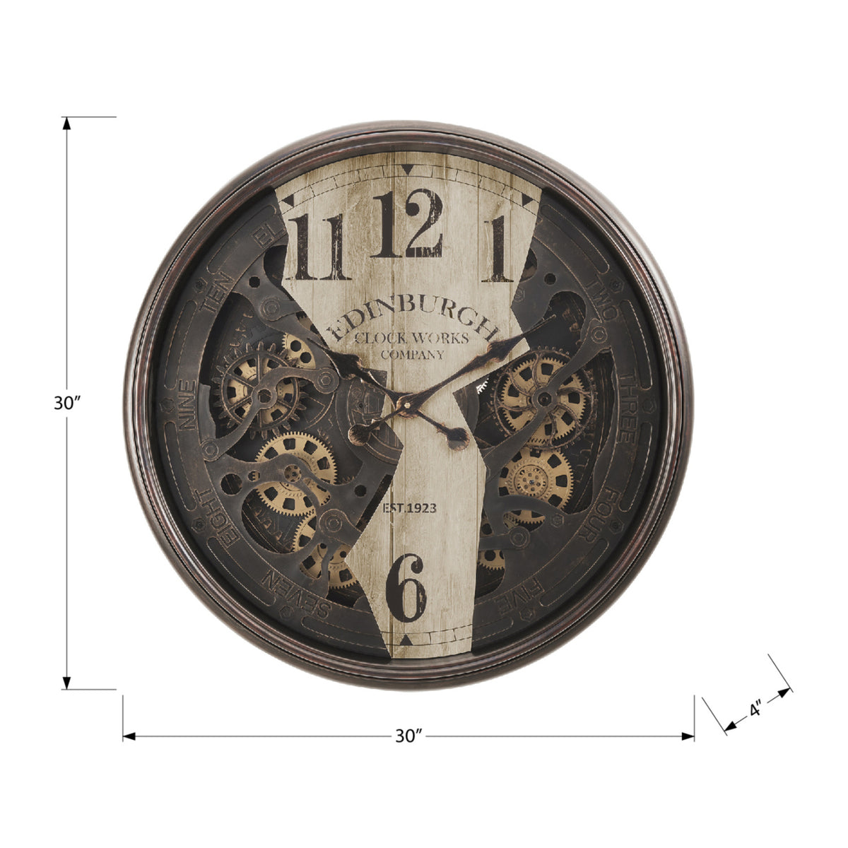 Modern European furniture - Brown Transitional Wall Clock - www.oroa.com
