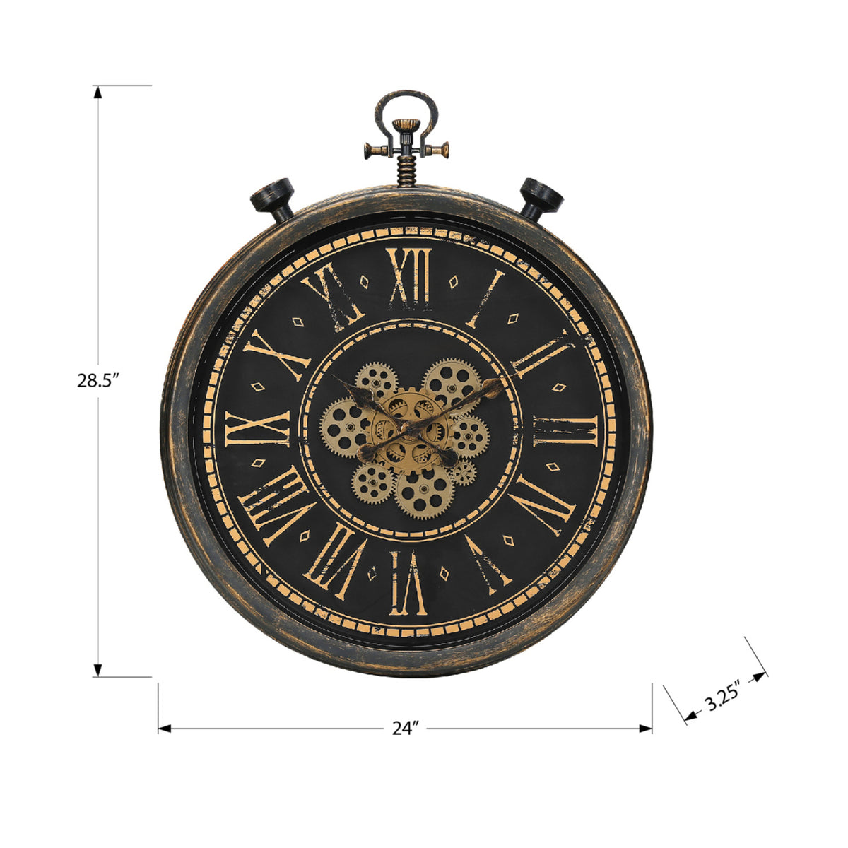 Brown Round Wall Clock | OROA