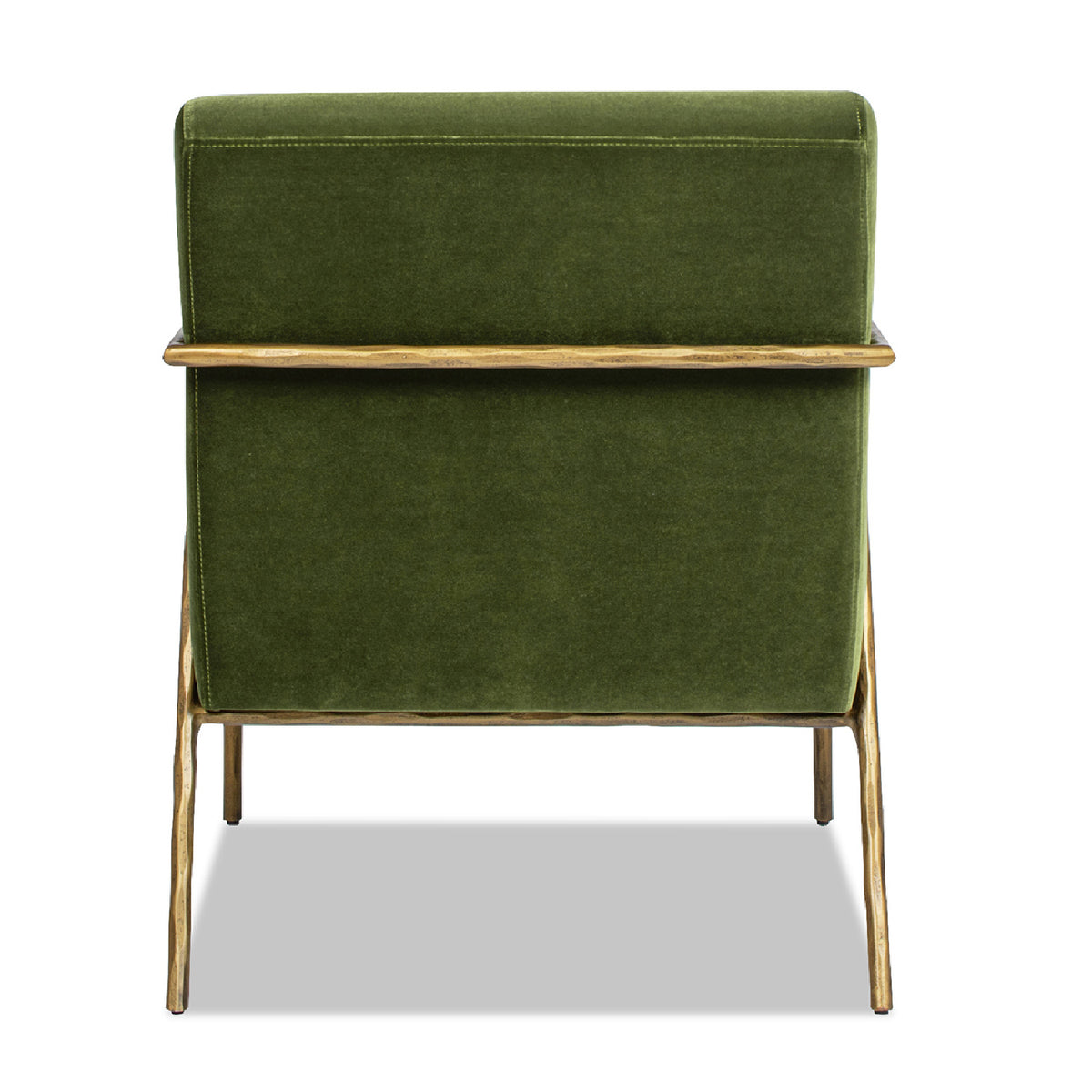 Modern European furniture -Upholstered Brass Framed Armchair - www.oroa.com