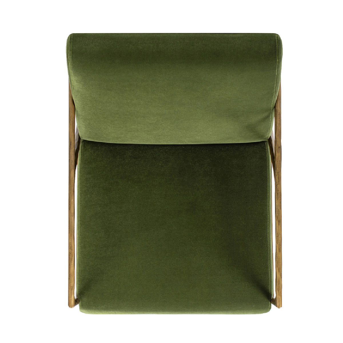 Modern European furniture -Upholstered Brass Framed Armchair - www.oroa.com