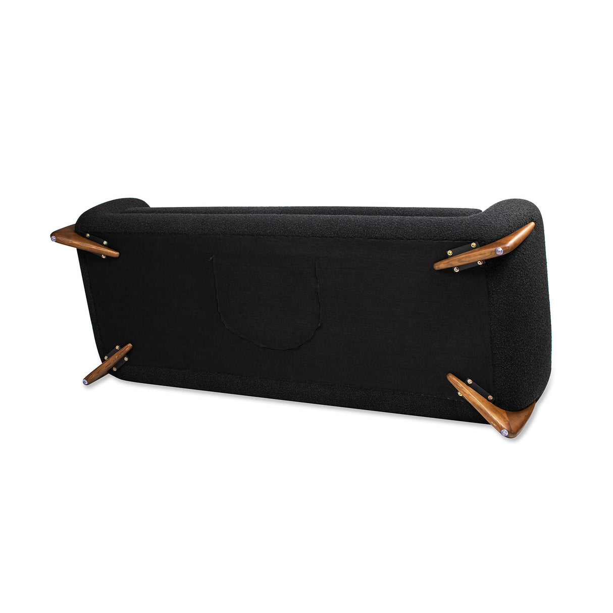 Ebony Black Boucle Sofa | OROA