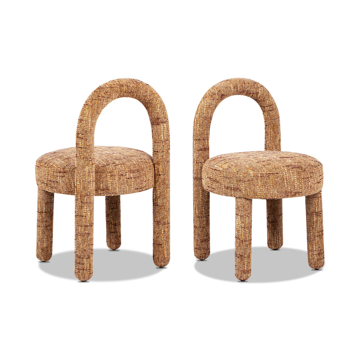 Penny Round Arched Upholstered Dining Chairs (2) | OROA