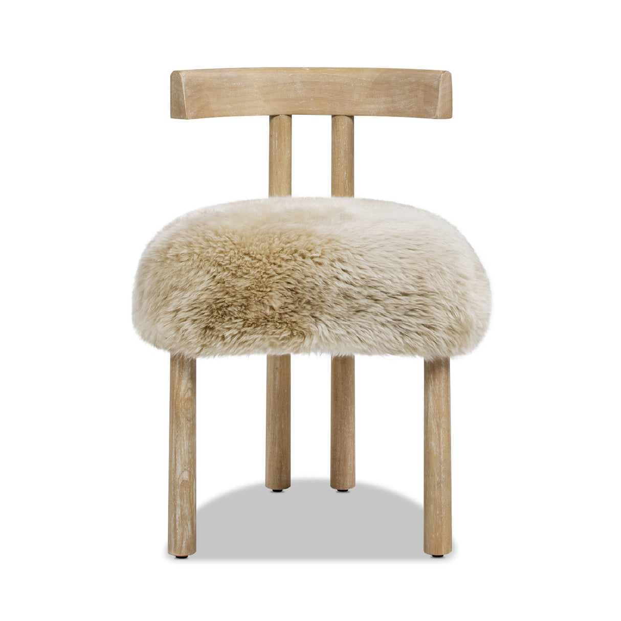 Modern European furniture - Natural Sheepskin Dining Chair - www.oroa.com