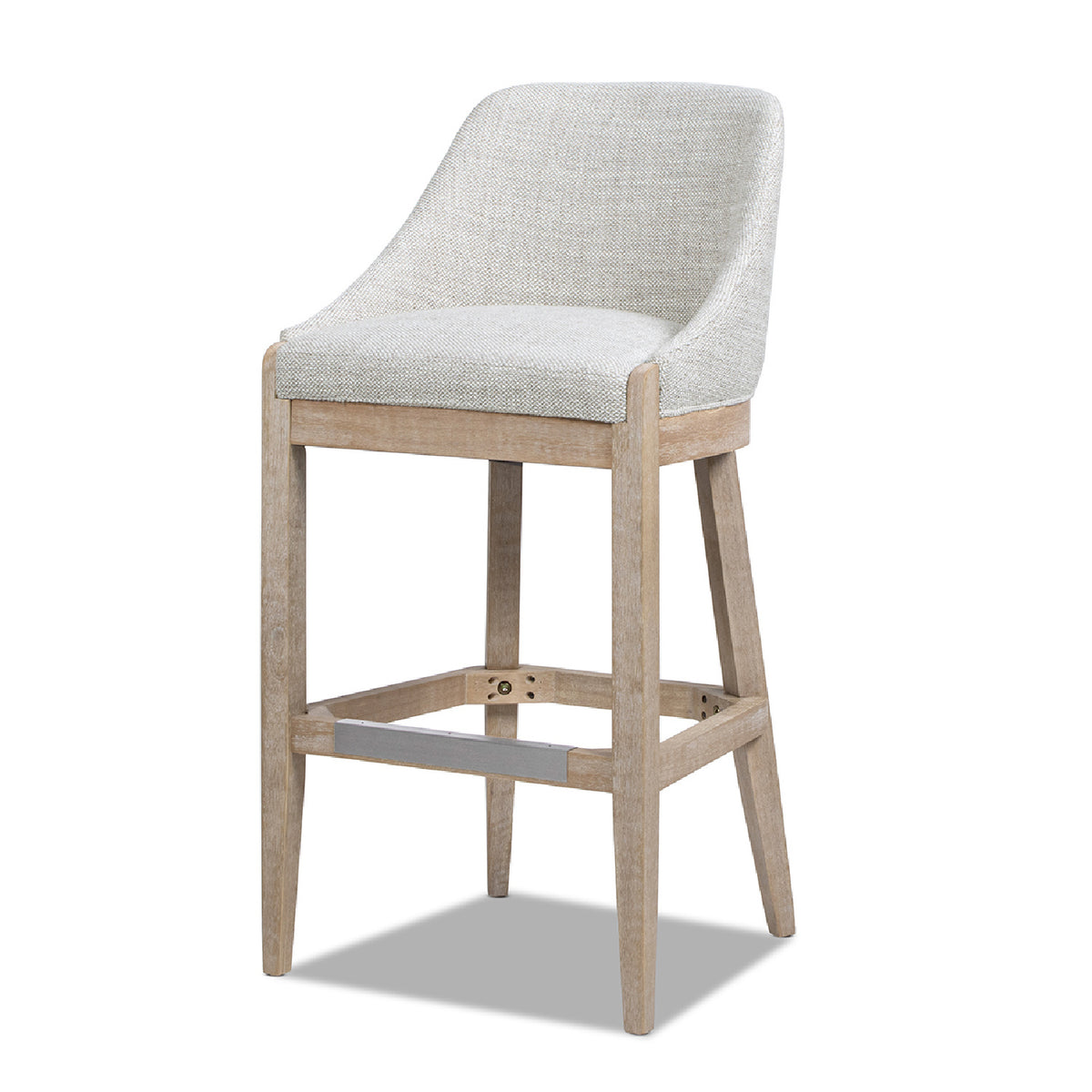 Modern European furniture - Coastal Curved Back Upholstered Barstool - www.oroa.com