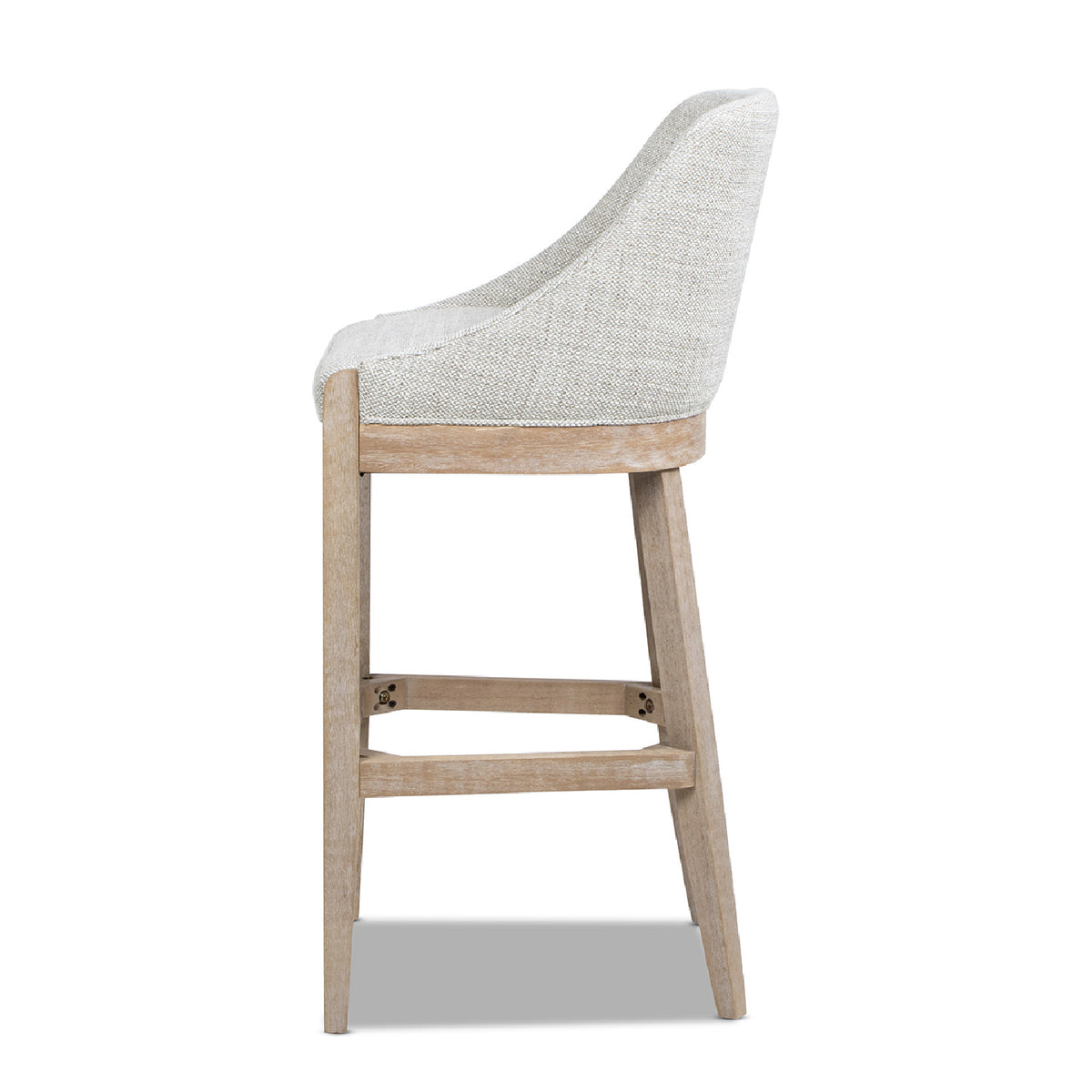 Modern European furniture - Coastal Curved Back Upholstered Barstool - www.oroa.com