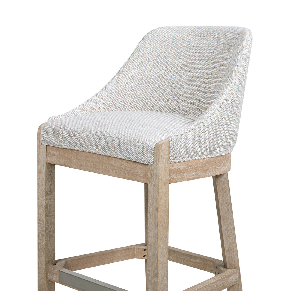 Modern European furniture - Coastal Curved Back Upholstered Barstool - www.oroa.com