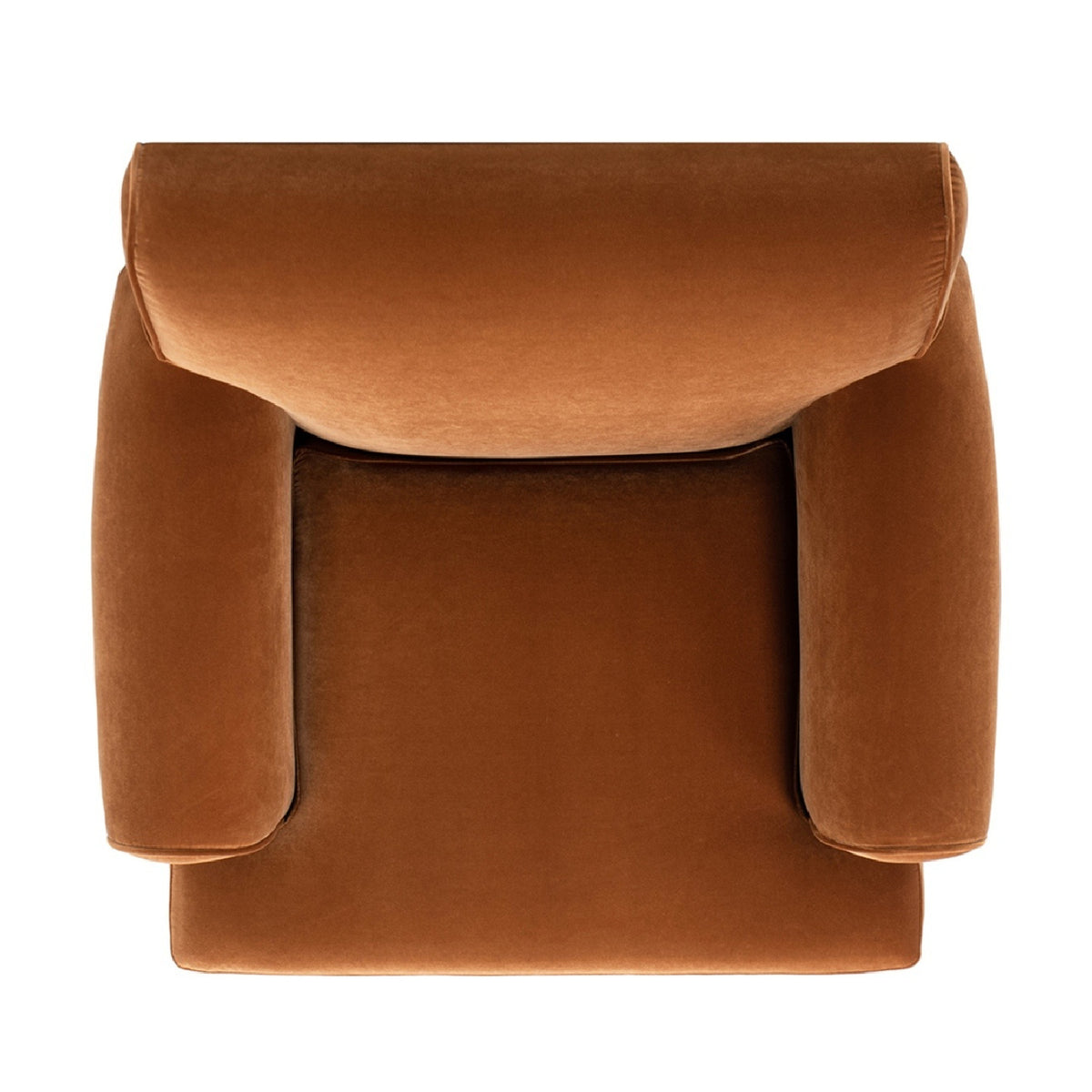 Burnt Orange Velvet Accent Chair | OROA